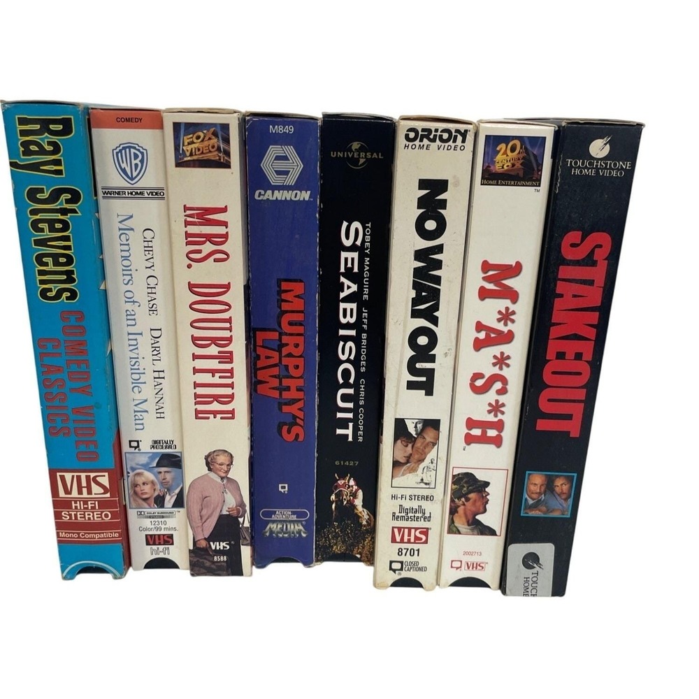 VHS Movie Collection Lot‎ Of 8 Comedy Drama Classics Featuring Mrs. Doubtfire